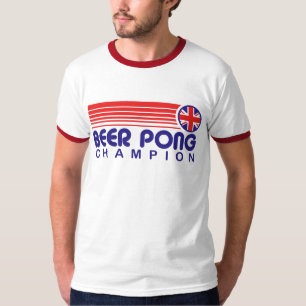 Camiseta Campeão britânico de Pong da cerveja
