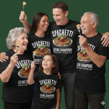 Campeão da Família na Reunião de Comer Espaguete D