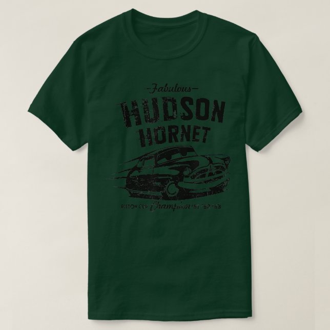 Camiseta Campeão da Taça do Pixars Hudson Hornet Piston (Frente do Design)