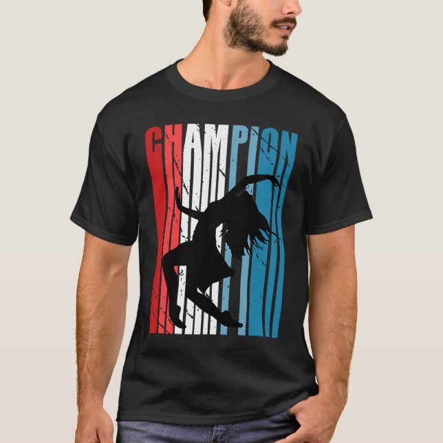 Camiseta Campeão de Aniversário da Dança Retroativa Silhoue (Frente)