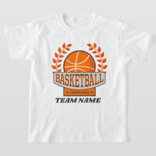 Camiseta Campeão de basquete de nome de equipe