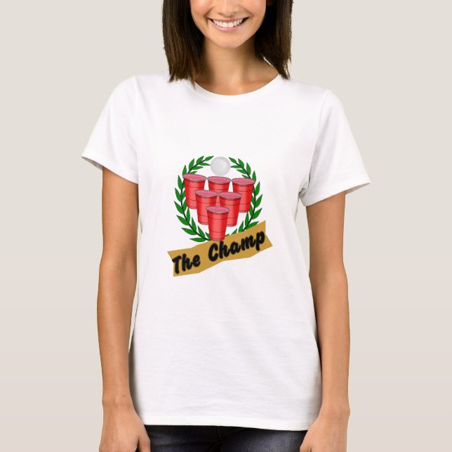 Camiseta Campeão de Beer Pong (Frente)