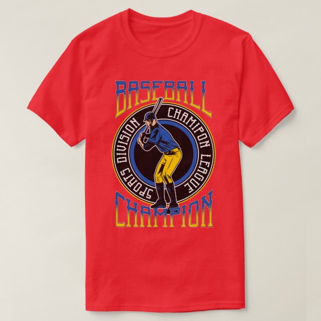 Camiseta Campeão de beisebol (Frente do Design)