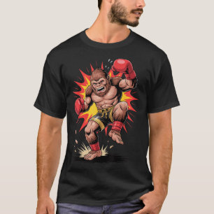 Camiseta Campeão de Boxe Gorilla Jogo de Arcade Retro Lutan