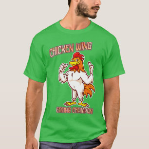 Camiseta Campeão de Comida de Galinha Piada Sarcástica