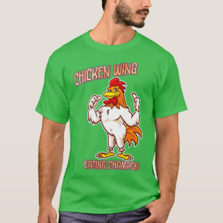 Camiseta Campeão de Comida de Galinha Piada Sarcástica