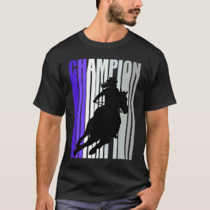 Camiseta Campeão de Corrida de Barril de Cavalos de Montar