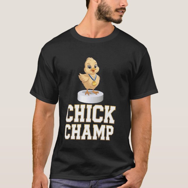 Camiseta Campeão de Frango Bebê Fofo de Shows e Eventos de  (Frente)