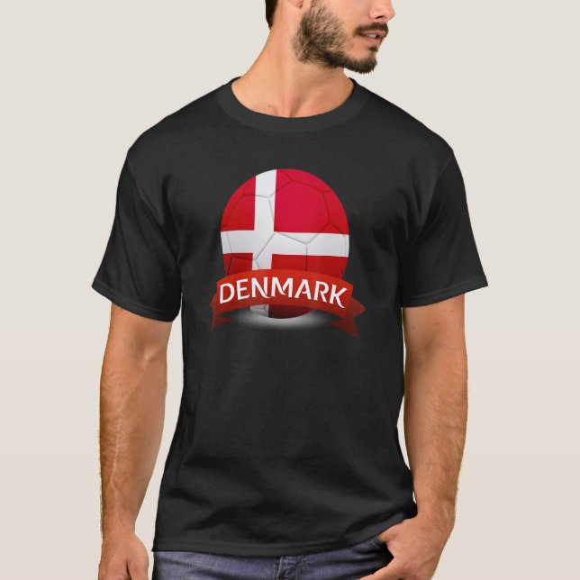 Camiseta Campeão de Futebol da seleção nacional da Dinamarc (Frente)