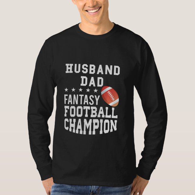 Camiseta Campeão de Futebol de Fantasia do Pai Marido (Frente)