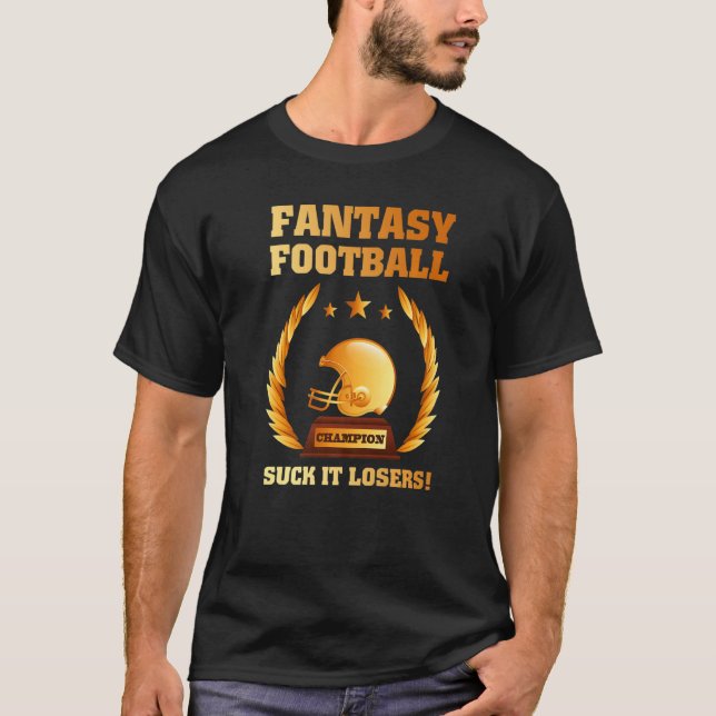 Camiseta Campeão de Futebol Fantasy Trophy Champ Premium (Frente)