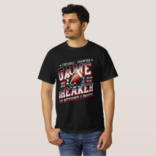 Camiseta Campeão de Futebol Quebra-Jogos Motivacional Espor