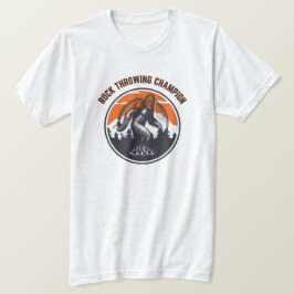 Camiseta campeão de lança-rochas de sasquatch-foot