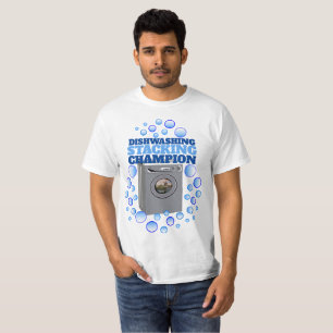 Camiseta Campeão de lavagem de louça engraçado