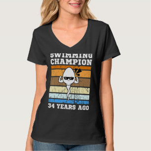 Camiseta Campeão De Nadação De Meninos Há 34 Anos