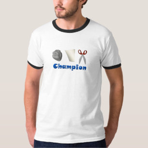 Camiseta Campeão de papel das tesouras da rocha