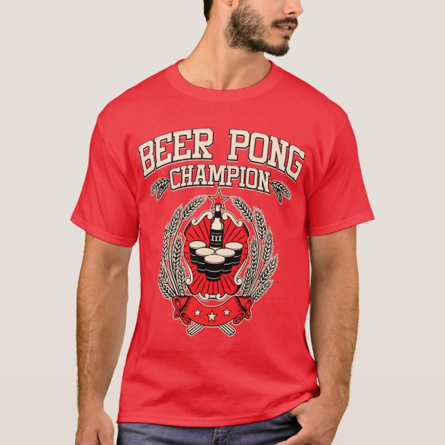 Camiseta Campeão de Pong da cerveja (Frente)