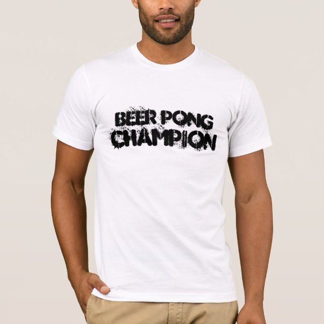 Camiseta Campeão de Pong da cerveja (Frente)