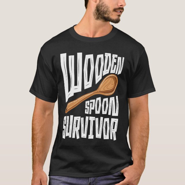 Camiseta Campeão de Sobrevivência da Coluna de Madeira (Frente)
