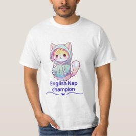 Camiseta Campeão de Soneca de Gato Fofo Também