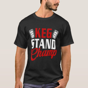 Camiseta Campeão de Stand de Barril Bebendo Cerveja