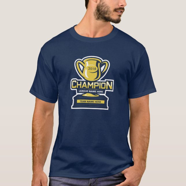 Camiseta Campeão do campeonato de futebol da fantasia (Frente)