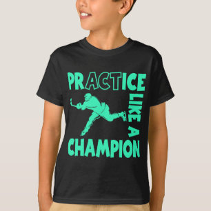 Camiseta Campeão do hóquei, aqua