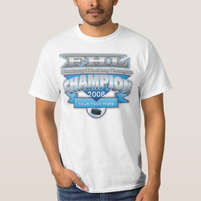 Camiseta Campeão do hóquei da fantasia (Frente)