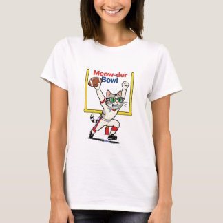 Camiseta Campeão do Meow-der Bowl Futebol de Gato