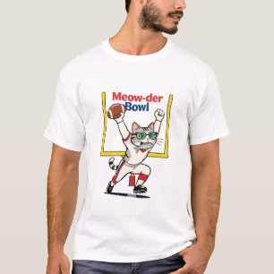 Camiseta Campeão do Meow-der Bowl Futebol de Gato