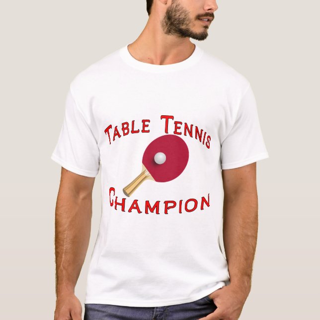 Camiseta Campeão do ténis de mesa (Frente)