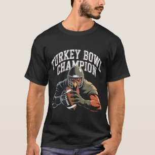 Camiseta Campeão Engraçado do Turkey Bowl Dia de Ação de Gr