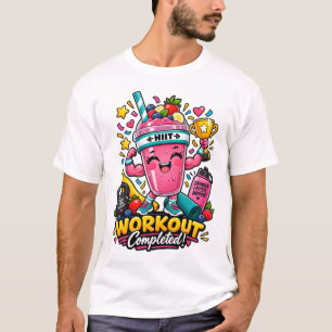 Camiseta Campeão Feliz do Smoothie HIIT Treino Concluído Ca