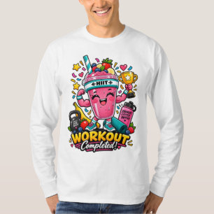 Camiseta Campeão Feliz do Smoothie HIIT Treino Concluído Ca
