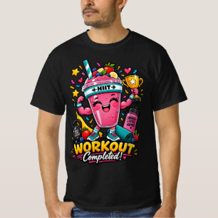 Camiseta Campeão Feliz do Smoothie HIIT Treino Concluído Ca