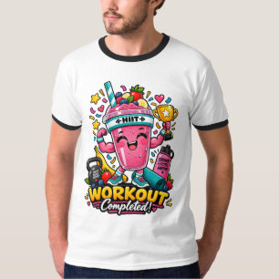 Camiseta Campeão Feliz do Smoothie HIIT Treino Concluído Ca