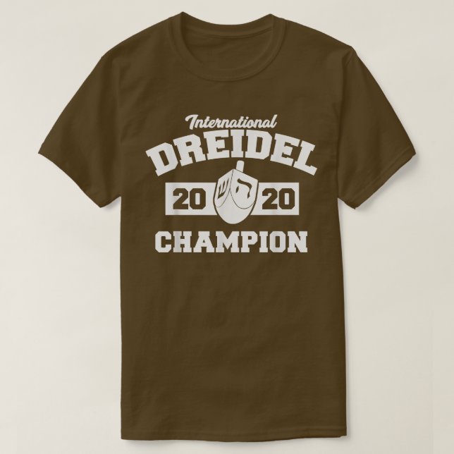 Camiseta Campeão Internacional do Dreidel 2020 Engraçado Ha (Frente do Design)