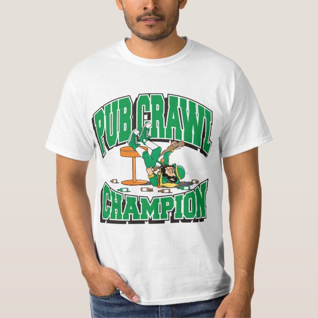 Camiseta Campeão irlandês do rastejamento de bar (Frente)