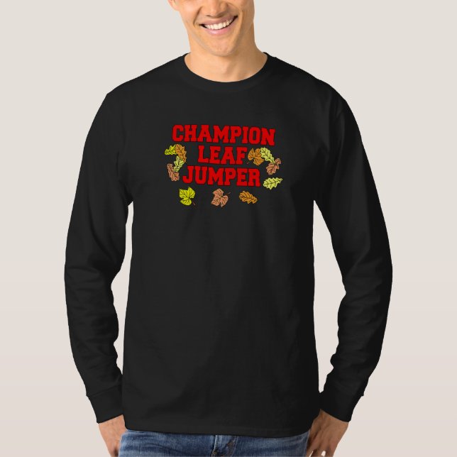 Camiseta Campeão Leaf Jumper Sai do outono (Frente)