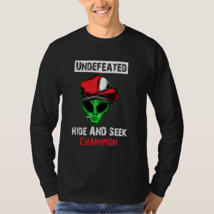 Camiseta Campeão Mundial de Ocultar e Buscar alienígena Ind