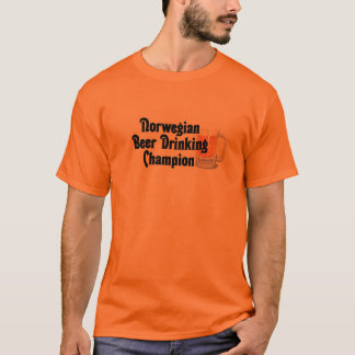 Camiseta Campeão norueguês do bebendo da cerveja