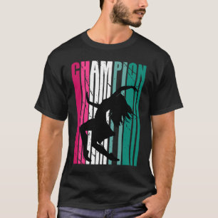 Camiseta Campeão Retroativo De Dança Silhueta Colorida P