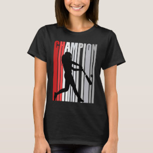 Camiseta Campeão Vermelho De Jogos De Beisebol Compe De Ani