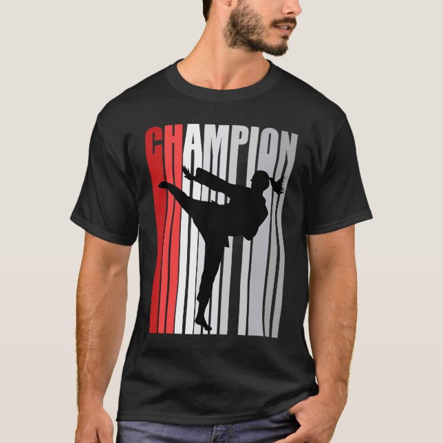 Camiseta Campeão Vermelho Do Concorrente De Aniversário De  (Frente)