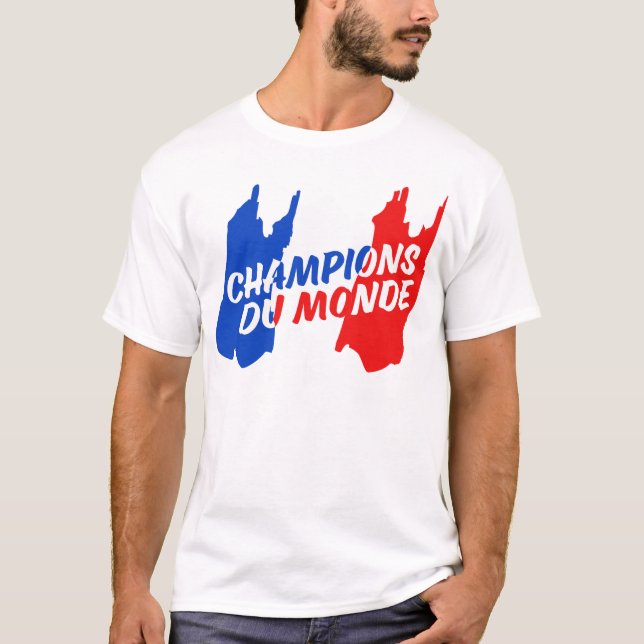 Camiseta Campeões do futebol do futebol de France do mundo (Frente)