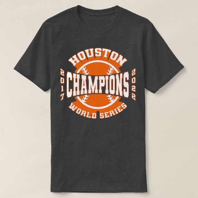 Camiseta Campeões do Mundo de Baseball em Houston (Frente do Design)