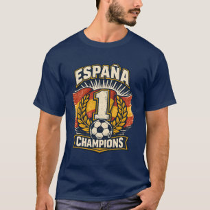 Camiseta Campeões do Mundo Espanha Emblema de Futebol Vinta