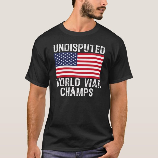 CAMISETA CAMPEÕES INDISPUTADOS DA GUERRA MUNDIAL (Frente)