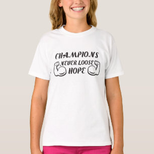 Camiseta Campeões nunca perdem design de motivação de esper