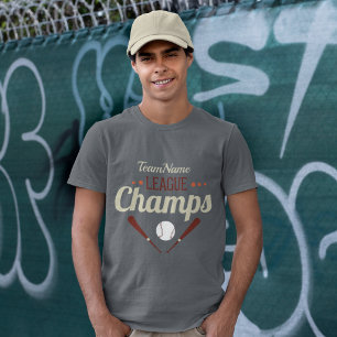 Camiseta Campeões Personalizados da Liga do Baseball